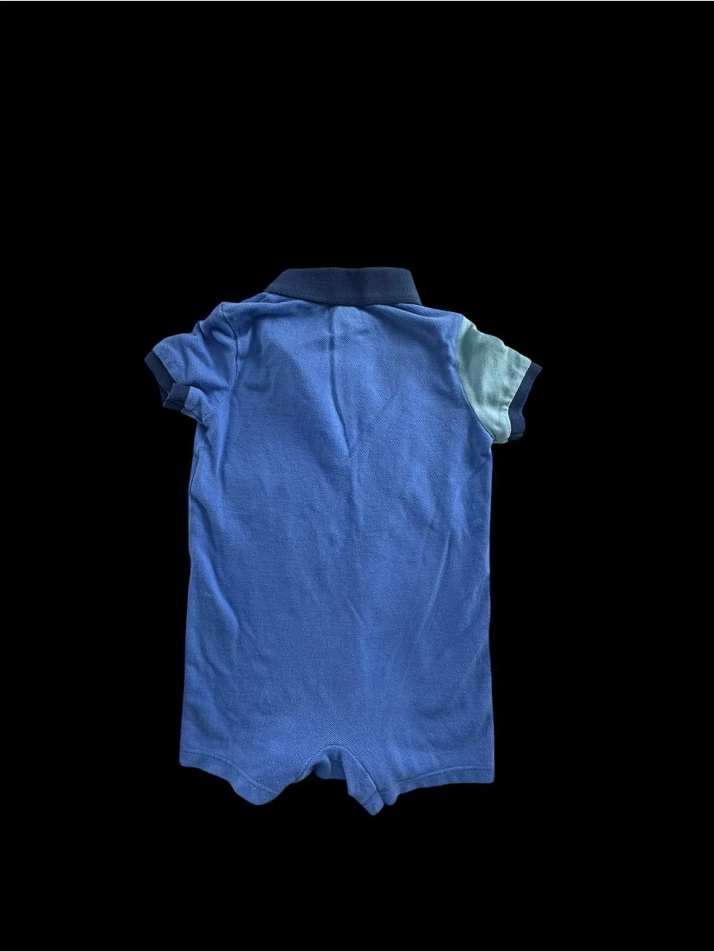 Ralph Lauren Colorblock Polo Romper - Blue, Yellow, Mint